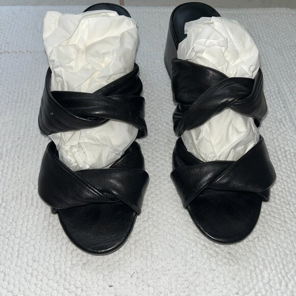 NEW- Philip Lim black twisted leather sandal - Picture 4 of 4